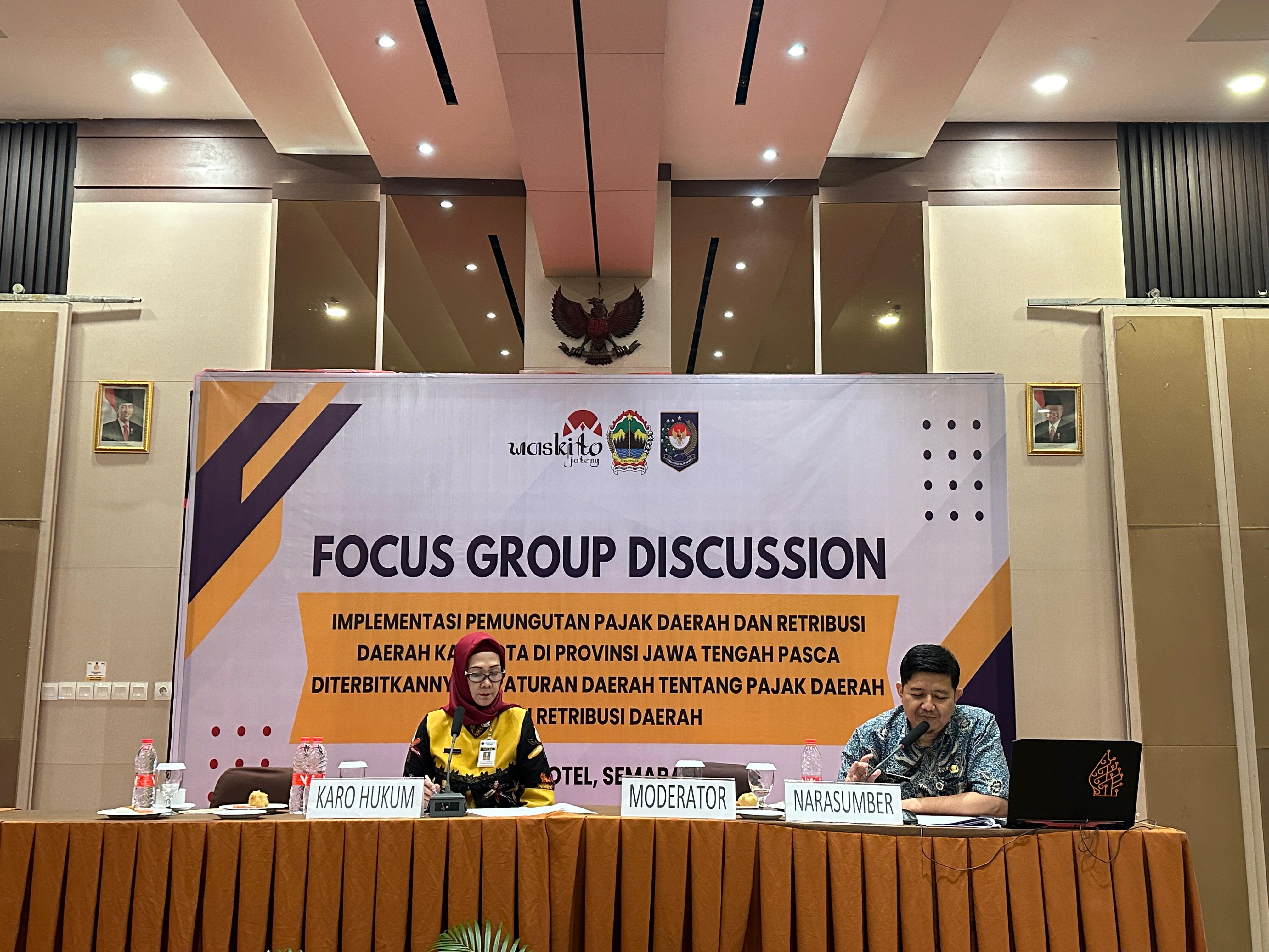 Forum Group Discussion "Implemetasi Pemungutan PDRD Kabupaten/Kota Di Provinsi Jawa Tengah Pasca Ditetapkannya Peraturan Daerah Kabupaten/Kota tentang PDRD"